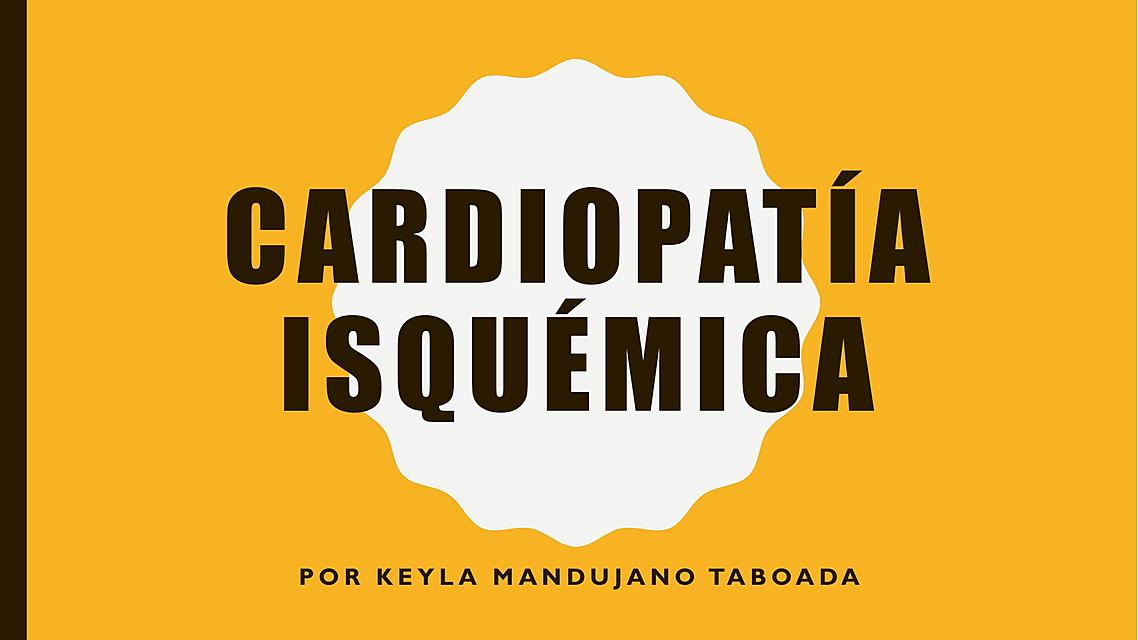 Cardiopatía isquémica