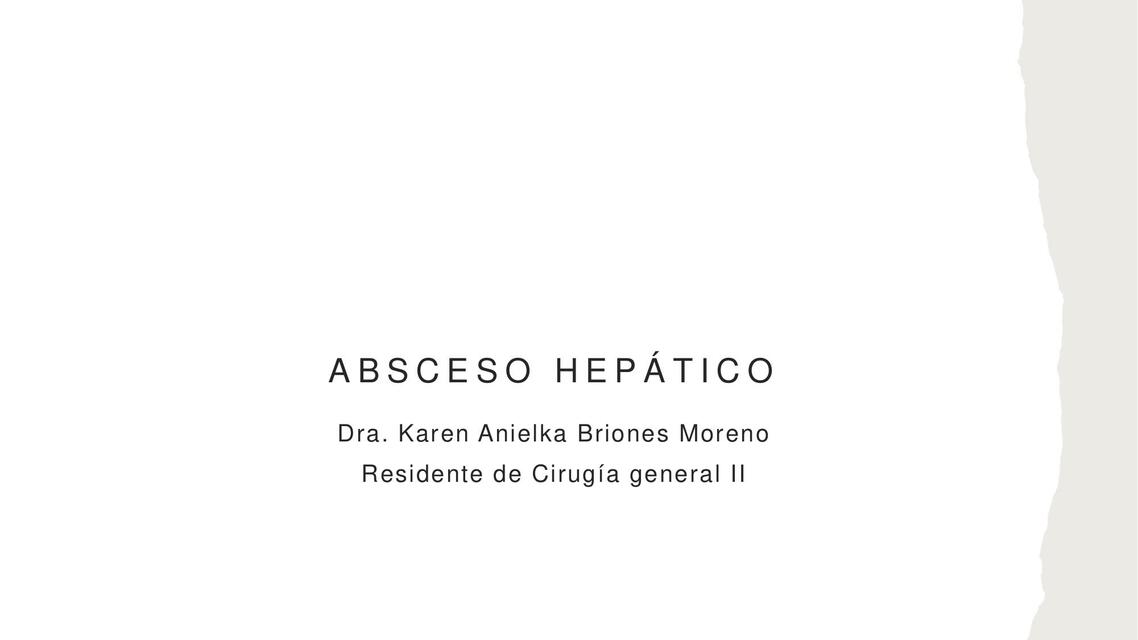 Absceso hepático  