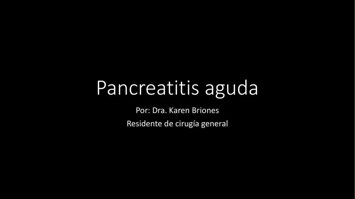 Pancreatitis aguda 