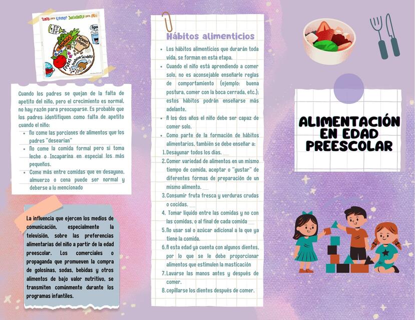 Alimentación en Edad Preescolar 