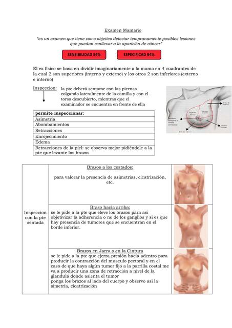 Examen Mamario 