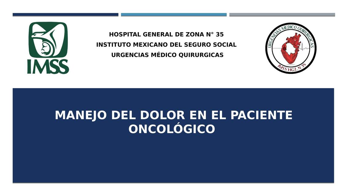 Manejo del dolor en el paciente oncológico