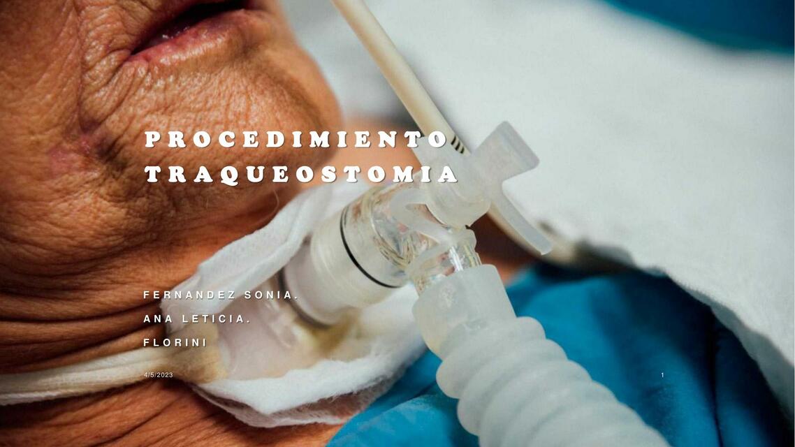 Procedimiento Traqueostomía 