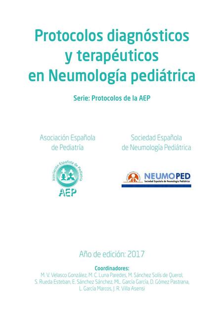 Protocolos Diagnostico y Terapéuticos  Neumologías Pediatría aep