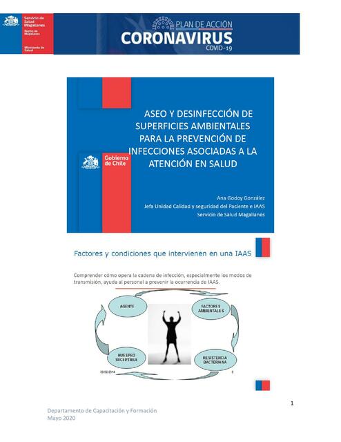 Aseo y Desinfección de Superficies Ambientales para la Prevención de Infecciones Asociadas a la Atención en Salud 