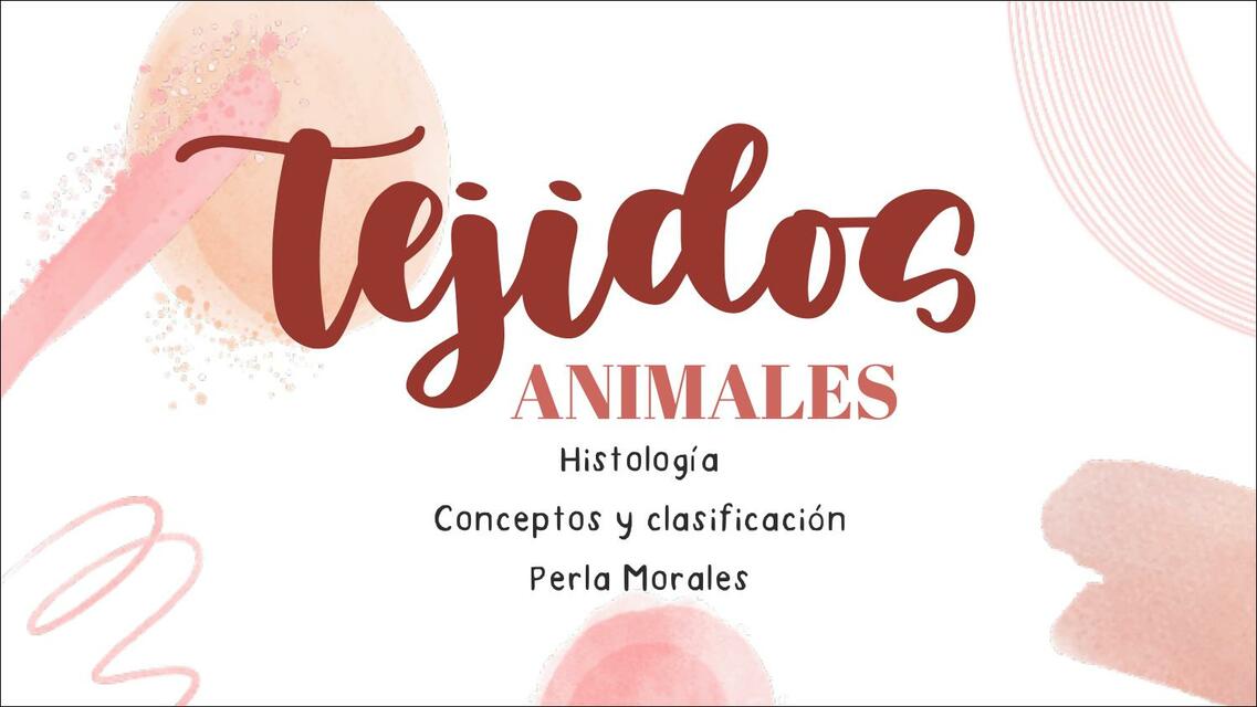 Tejidos Animales 