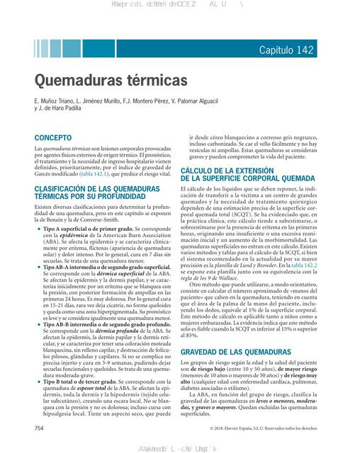 Quemaduras térmicas