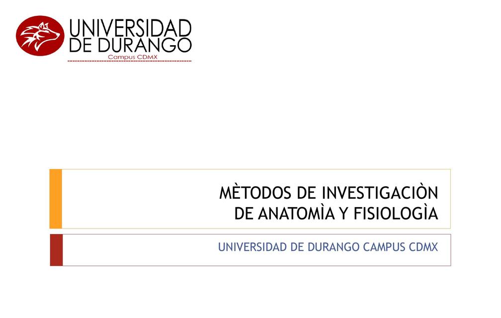 Métodos de Investigación de Anatomía y Fisiología 