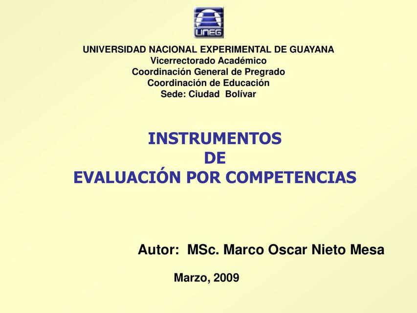 Instrumentos de Evaluación por Competencias 