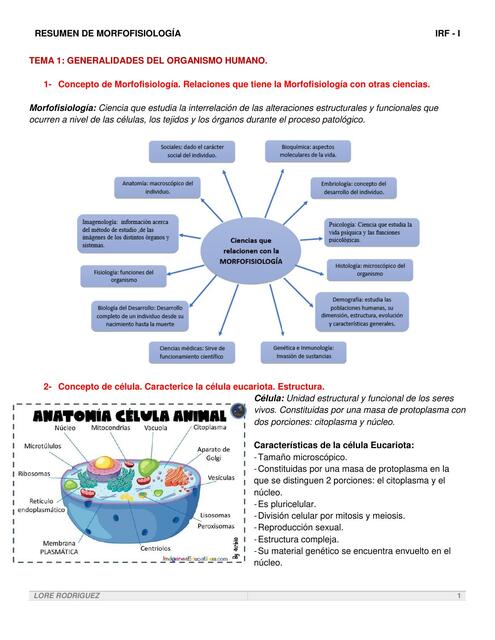 Histología: Generalidades del organismo humano.