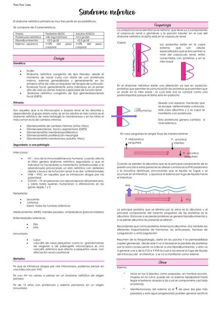 El síndrome nefrótico primario