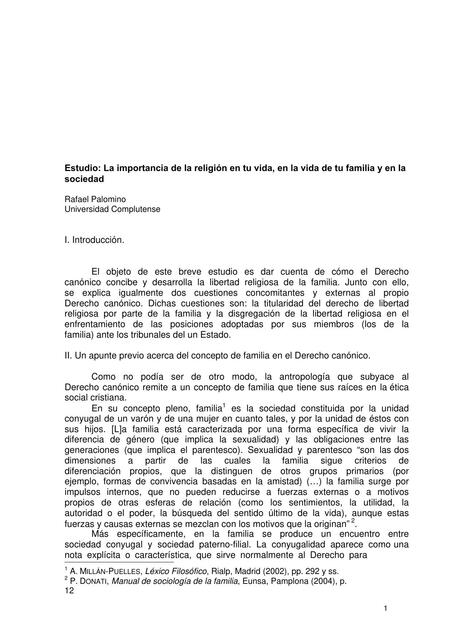 Estudio: La Importancia de la Religión en tu Vida, en la Vida de tu Familia y en la Sociedad 