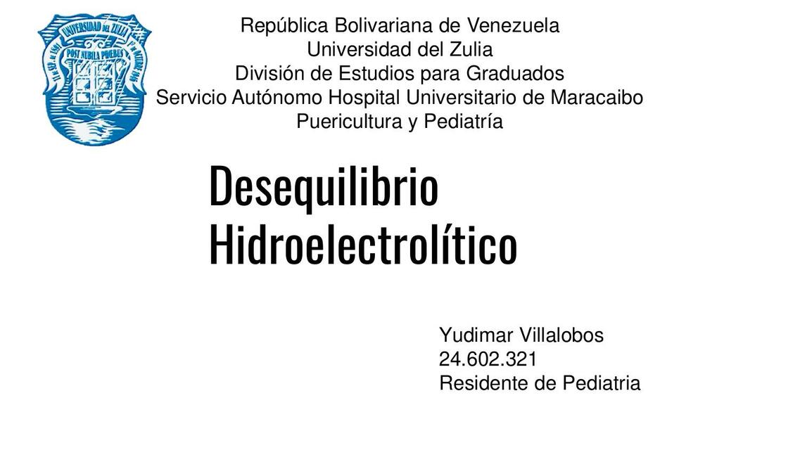 Desequilibrio Hidroelectrolítico