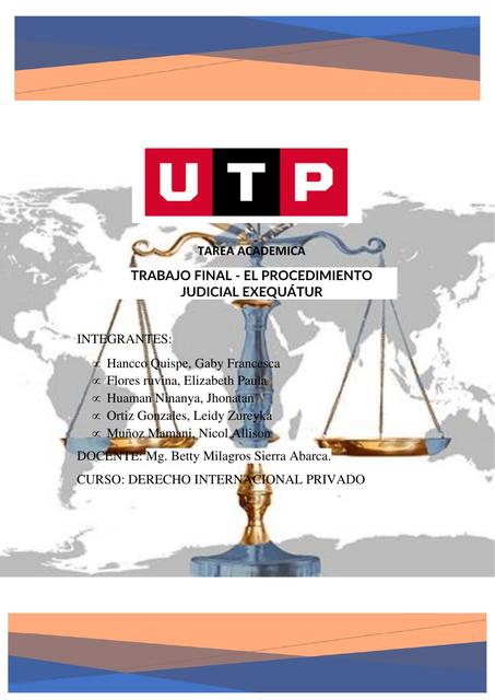 Procedimiento judicial exequátur 