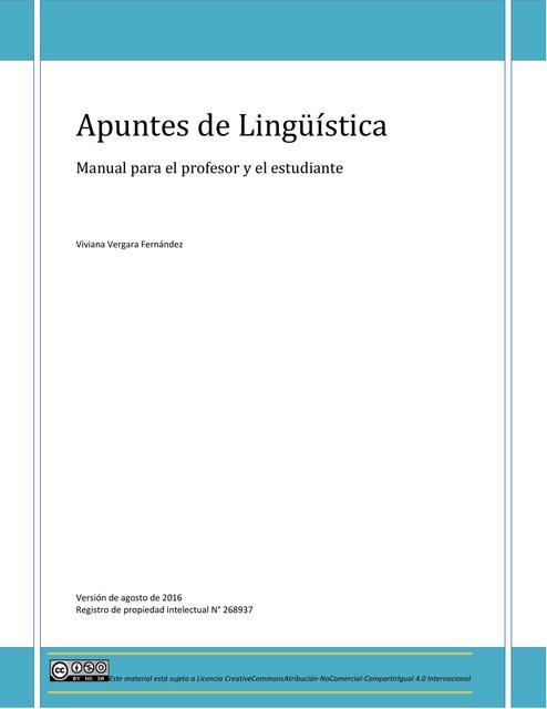 Apuntes de Lingüística  