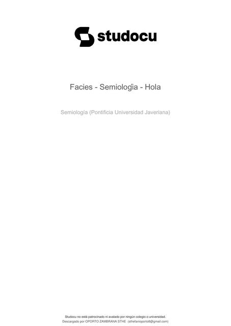 Facies- Semiología 