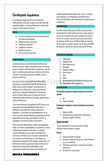 Cardiopatía isquémica