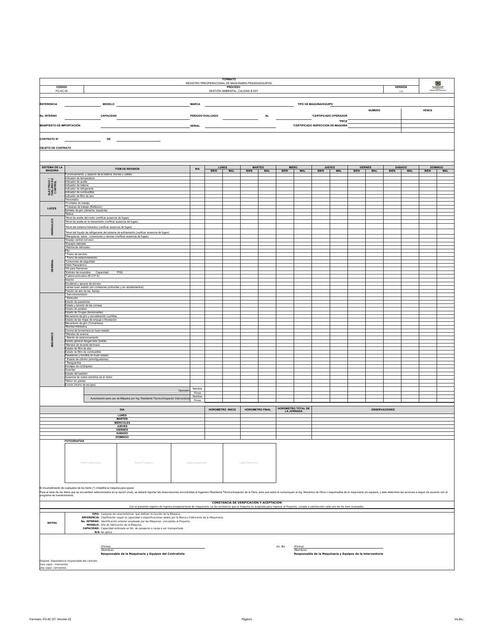 Equipo Preoperacional de Maquinaria Pesada 