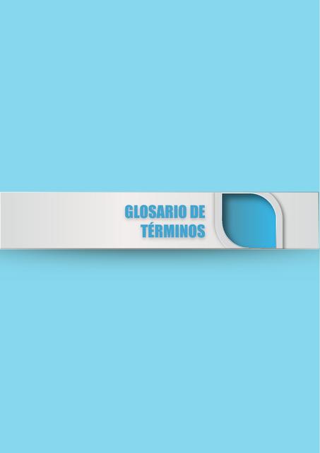 Glosario de términos  