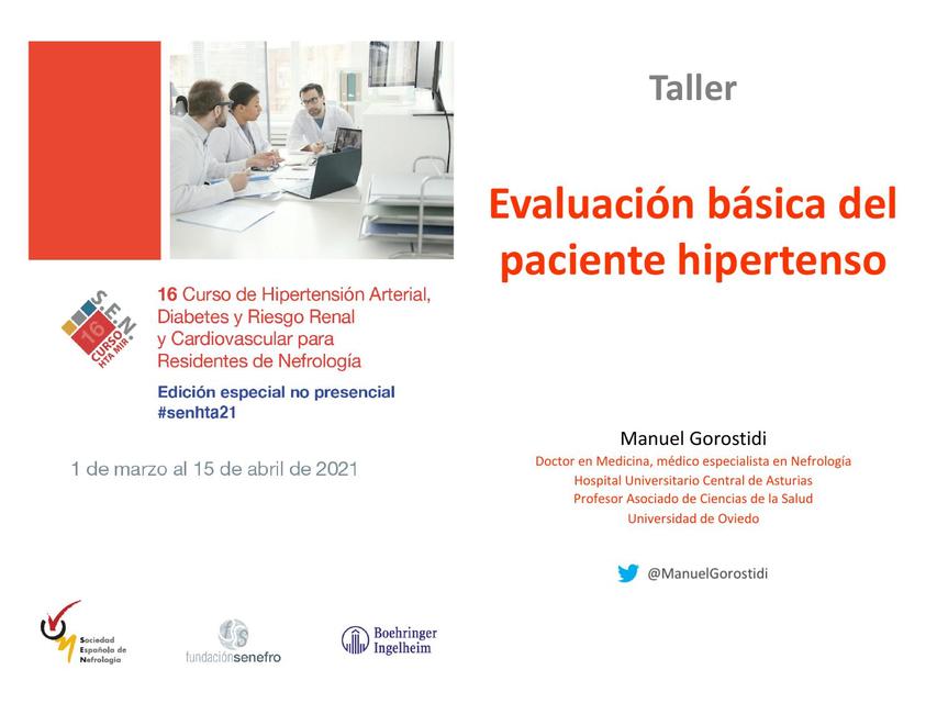 Evaluación básica del paciente hipertenso 