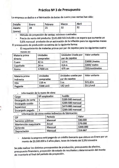 Práctico N°3 de Presupuesto