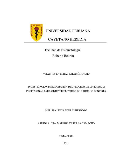 Ataches dentales en rehabilitación oral 