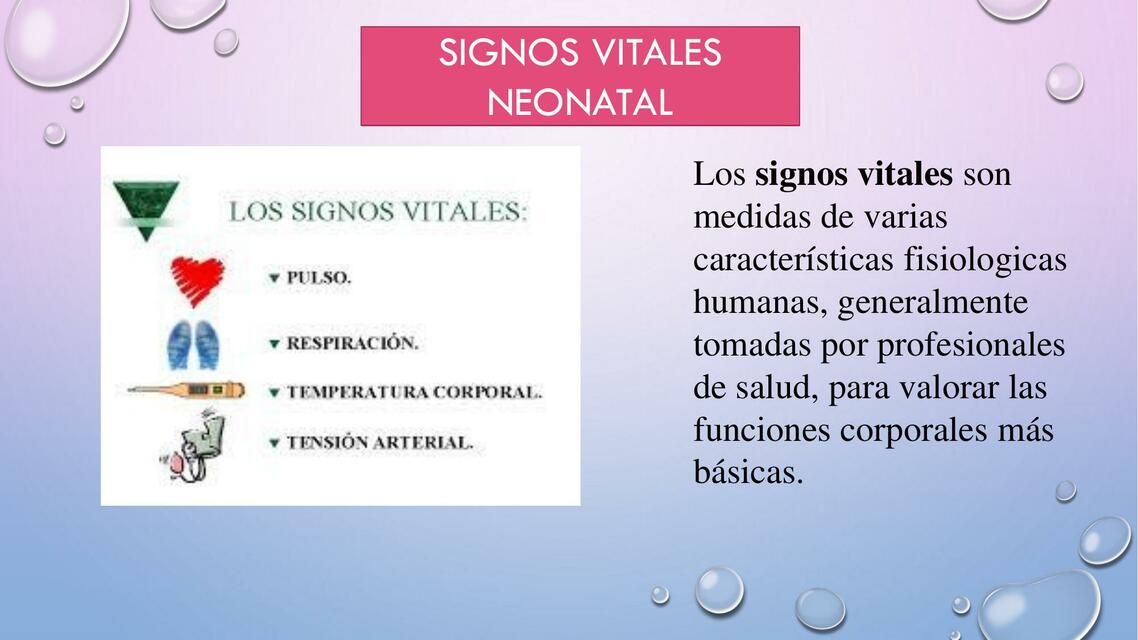 Signos Vitales Neonatal 