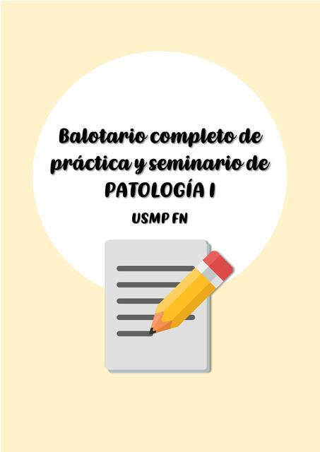 Balotarío  De Pasitos De Patología I