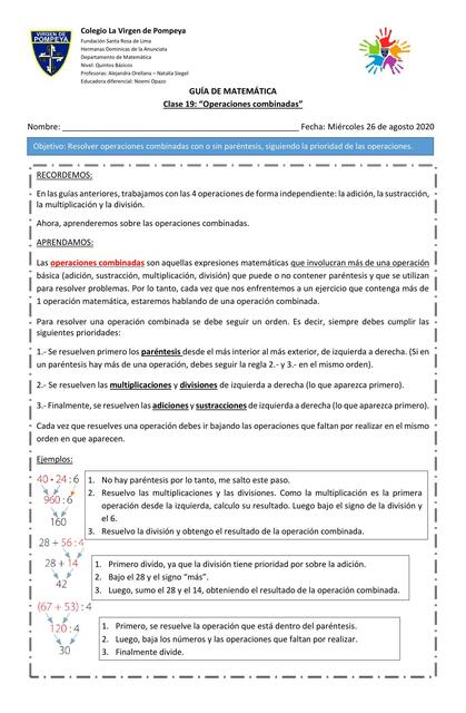 Operaciones Combinadas 