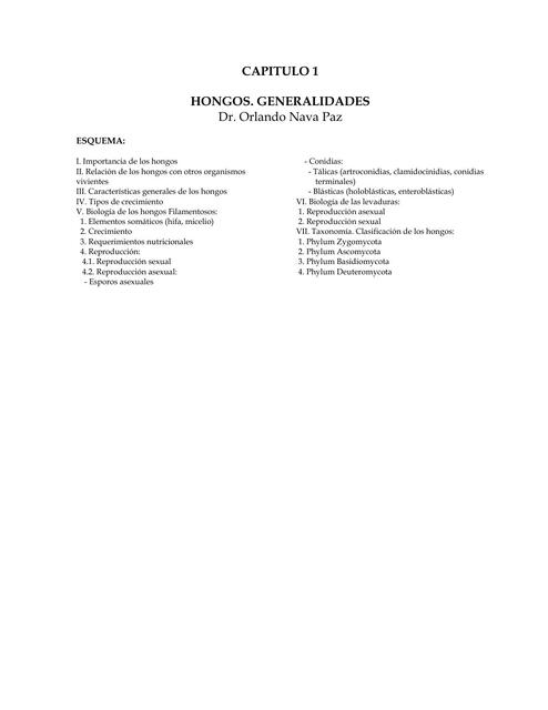 Hongos. Generalidades 