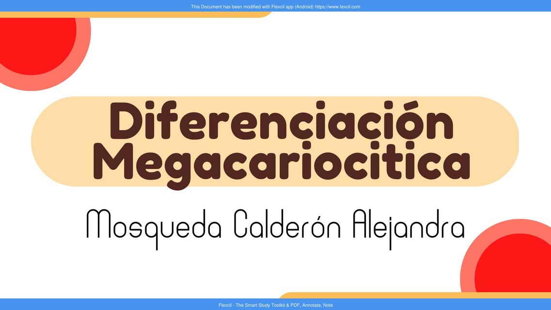 Diferenciación Megacariocítica