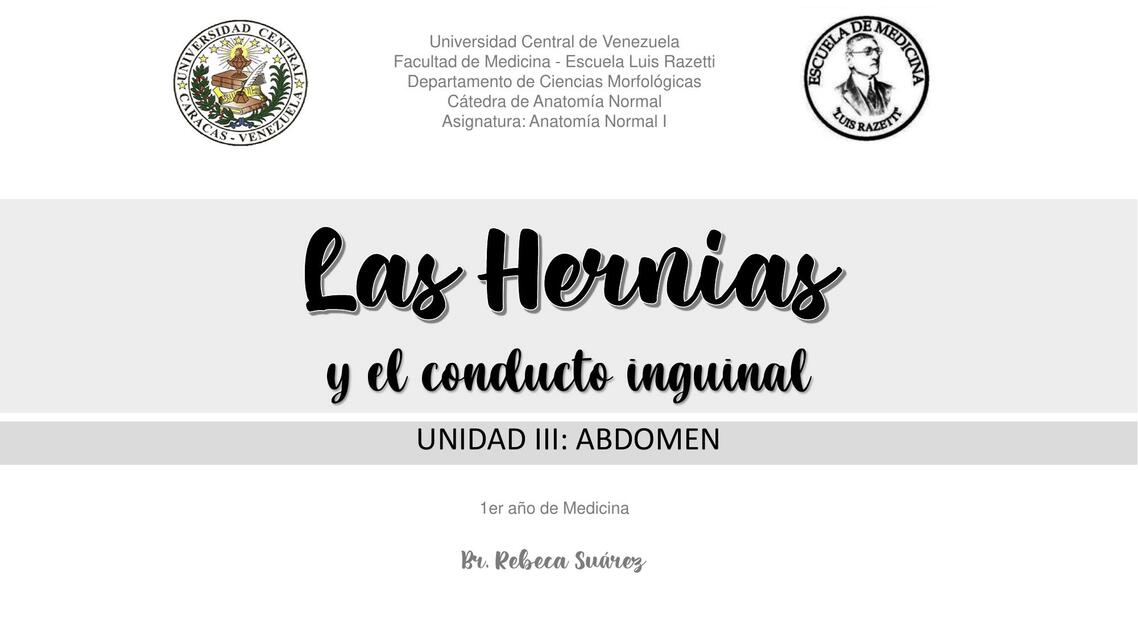 Hernias y Conductos Inguinales - Br Rebeca Suárez