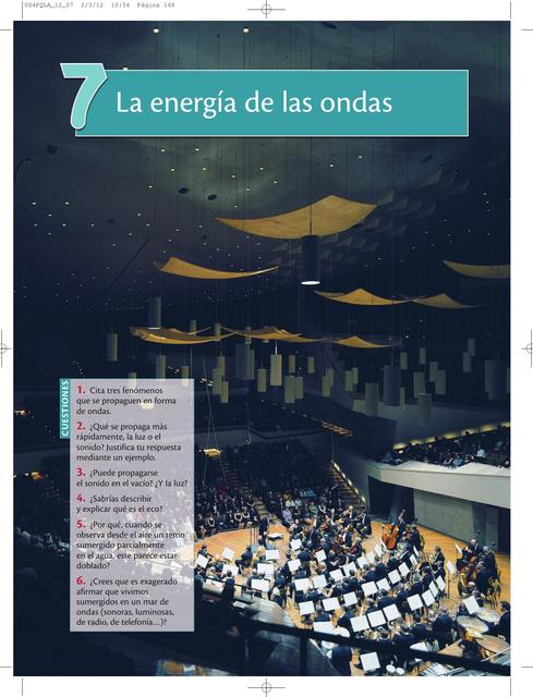 La energía de las ondas  