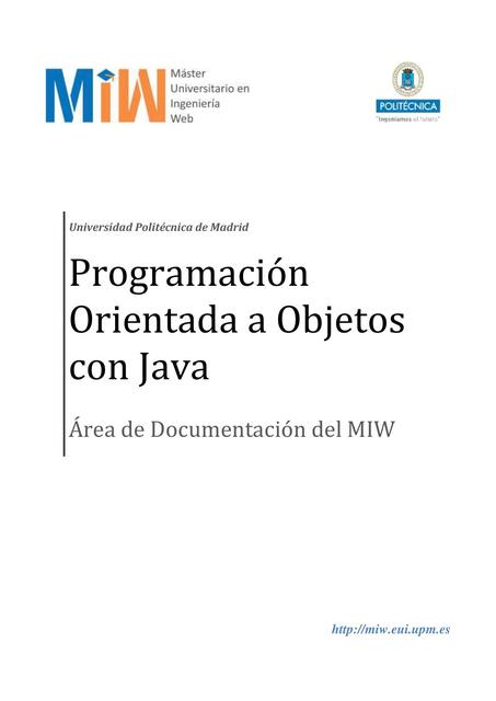 Programación Orientada a Objetos con Java