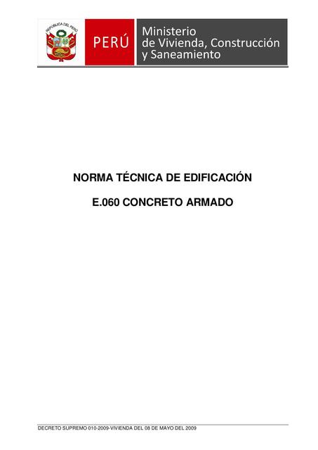 Norma Técnica de Edificación E.060 Concreto Armado 