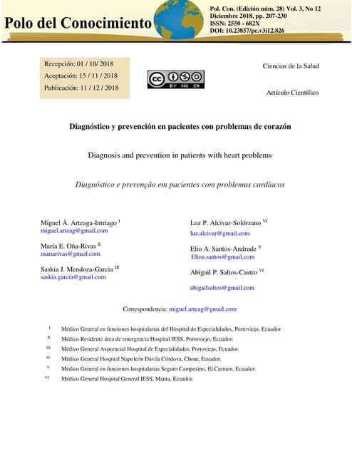 Diagnóstico y Prevención en Pacientes con Problemas de Corazón 