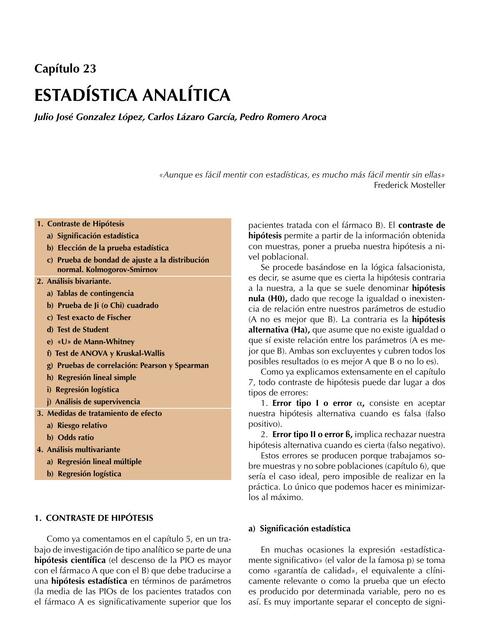 Estadística Analítica 