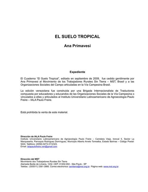 El Suelo Tropical 