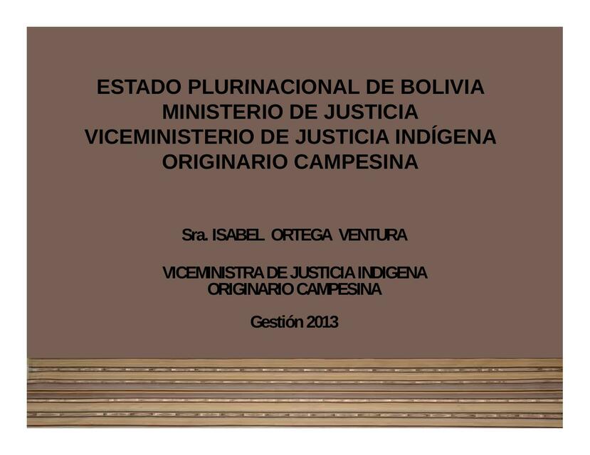 Estado plurinacional de Bolivia