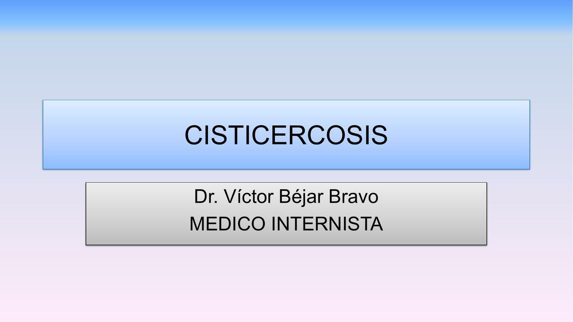 Cisticercosis 