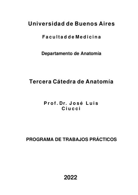 Programa 3 Cátedra de Anatomía