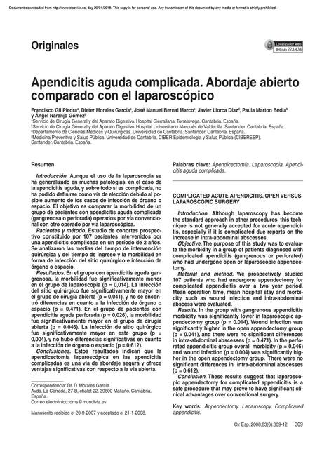 Apendicitis aguda complicada