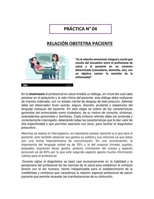 Relación Obstetra Paciente 