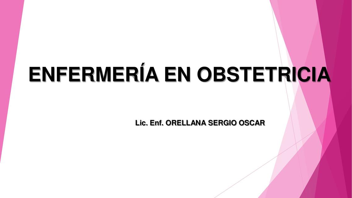 Enfermería en Obstetricia   