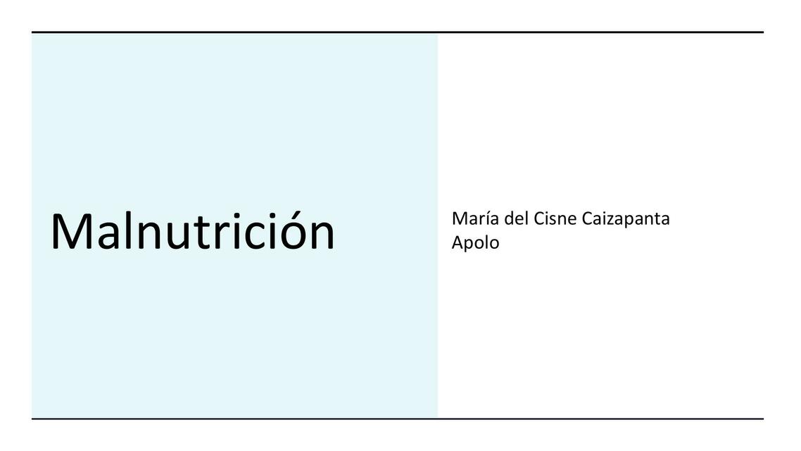 Malnutrición 