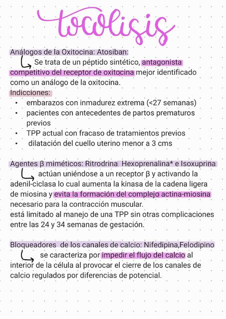 Tocolisis