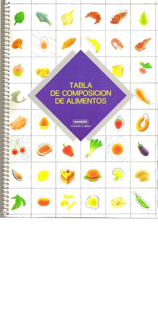 Tabla de composición de alimentos 