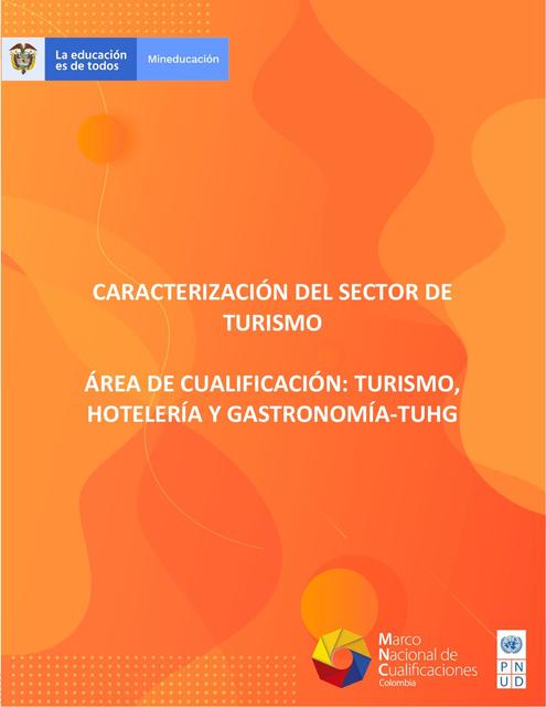 Área de cualificación. Turismo, hotelería y gastronomía