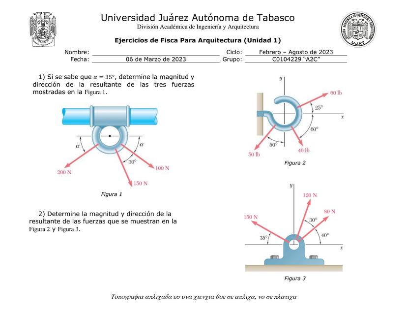 Ejercicios Física Arquitectura  