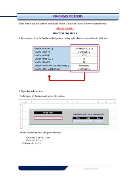 Funciones de Fecha 